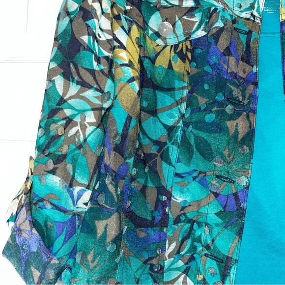 Ruby Rd Long Sleeve Floral Button Up Sheer Blazer Sz 8P - Picture 5 of 5